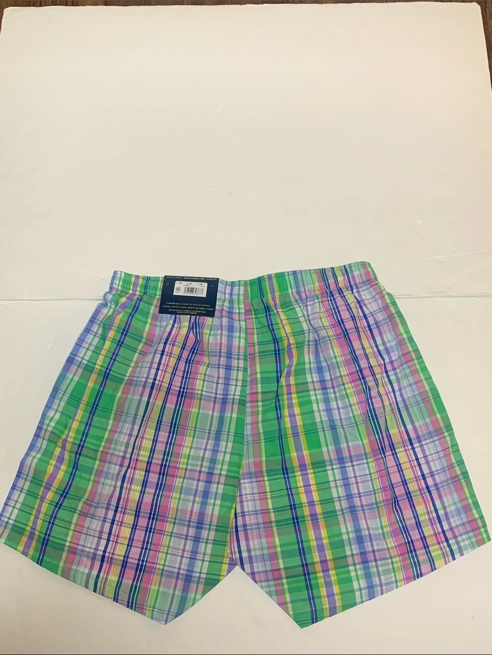 Polo Ralph Lauren Plaid Boxer Underwear Preppy wShorts Men’s Sz M NWT